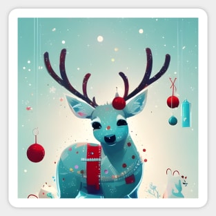 Little Christmas Reindeer Sticker